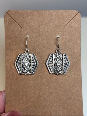Tamina By Stella Dangly Silver Earrings
